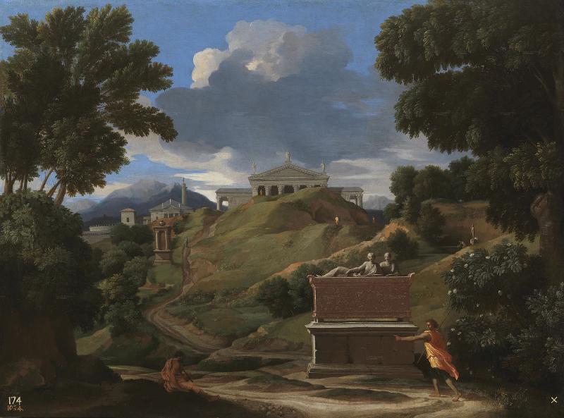 Nicolas Poussin Paisaje con ruinas oil painting image